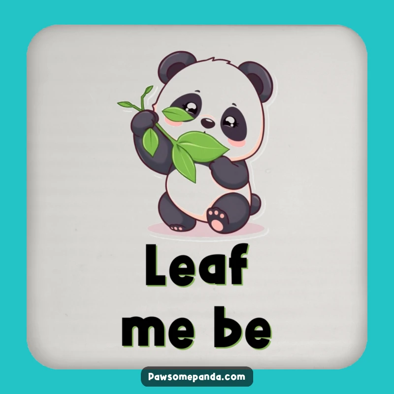 Funny Panda Bamboozling Leaf Coaster Set - Protect Surfaces with Cheeky Humor!