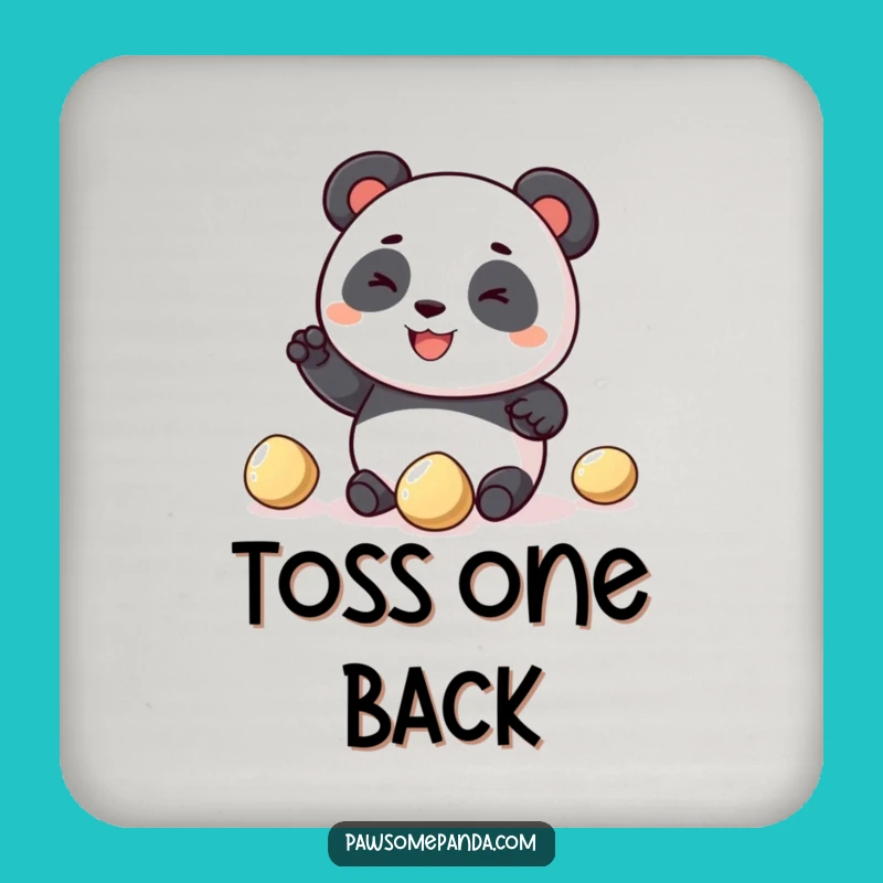 Funny Panda Juggling Coaster Set: Protect Surfaces with Smiles!