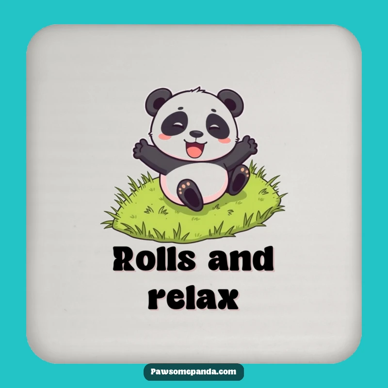 Funny Rolling Panda Coaster: Protect Surfaces with Hilarious Animal Flair