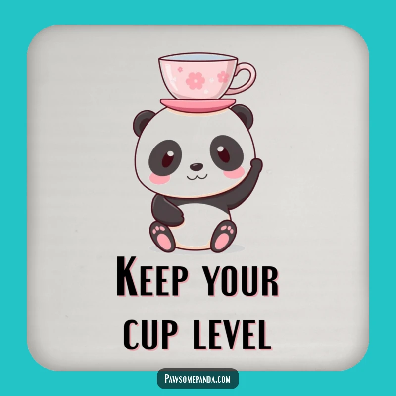 Funny Panda Tea Coaster - Elegant Balancing Protector, Perfect Funny Gift!