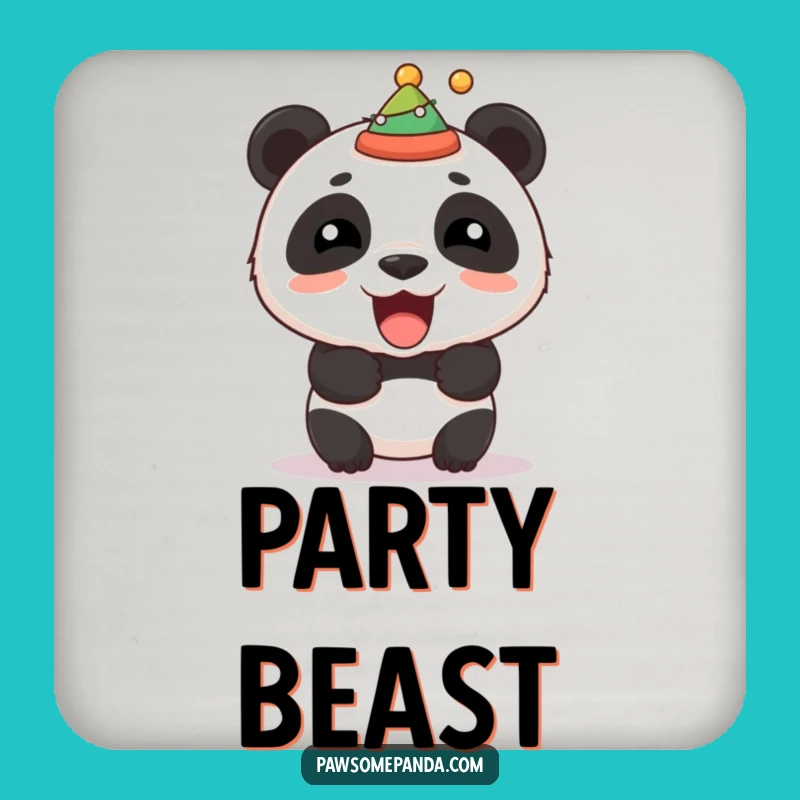 Funny Panda Roar Hat Coaster - Protect Surfaces with Festive Charm