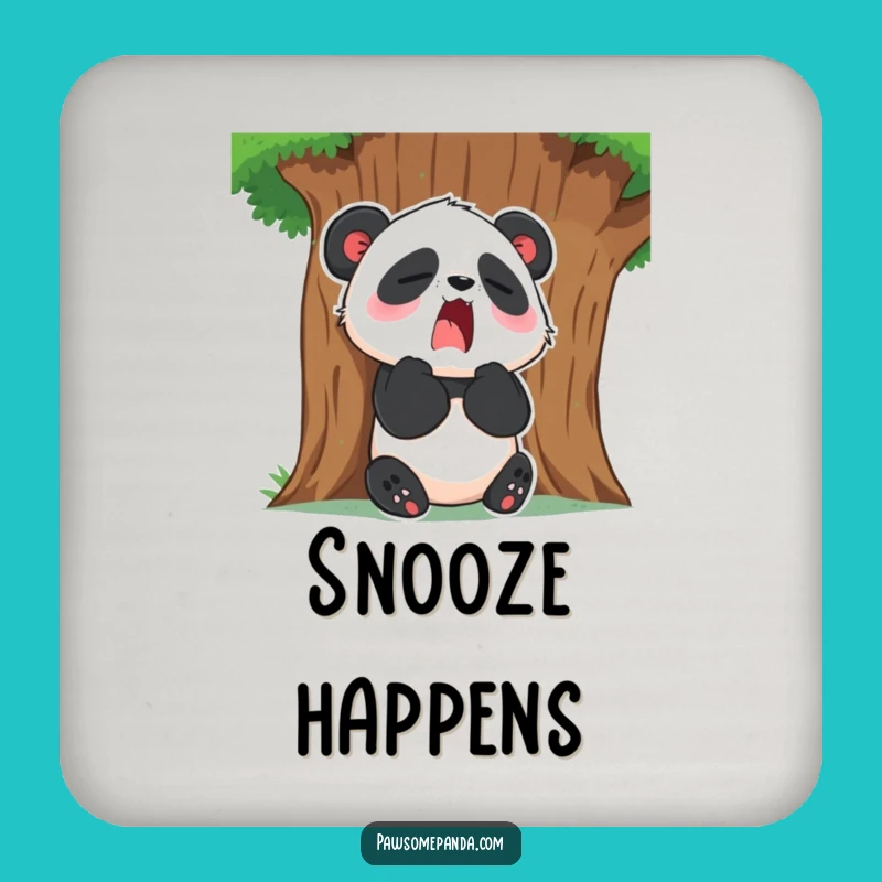 Funny Sleepy Panda Yawn Coaster: Protect Surfaces, A Charming Funny Gift!