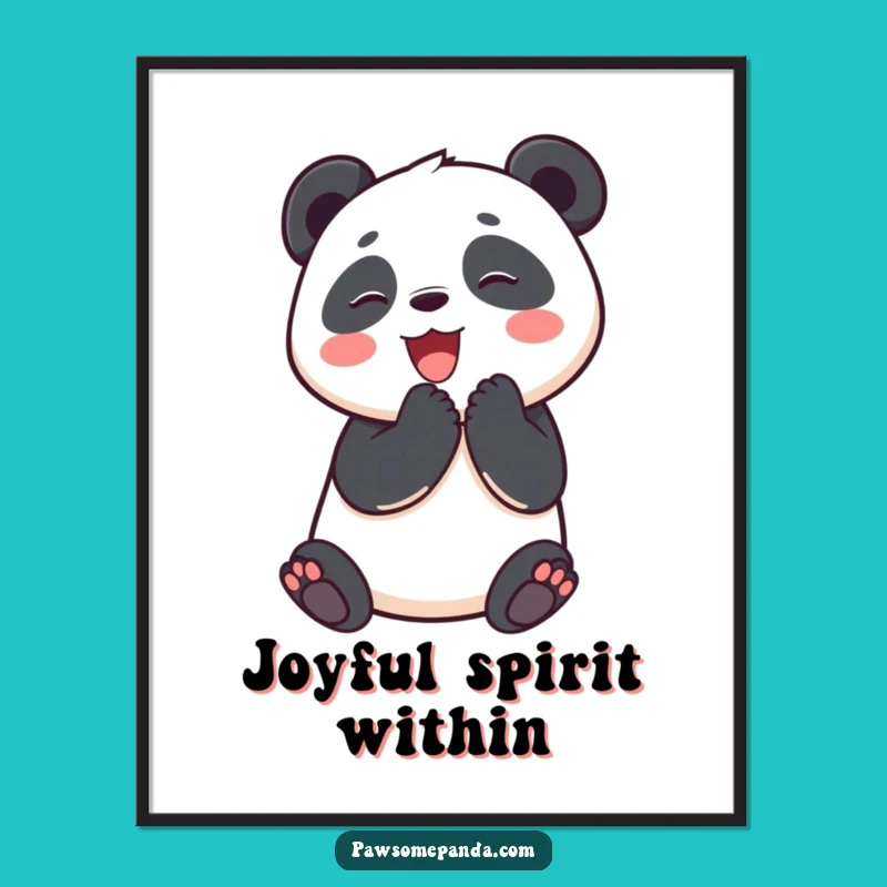 Funny Panda Poster: Vibrant Panda Art, Inspiring Funny Gift Wall Decor