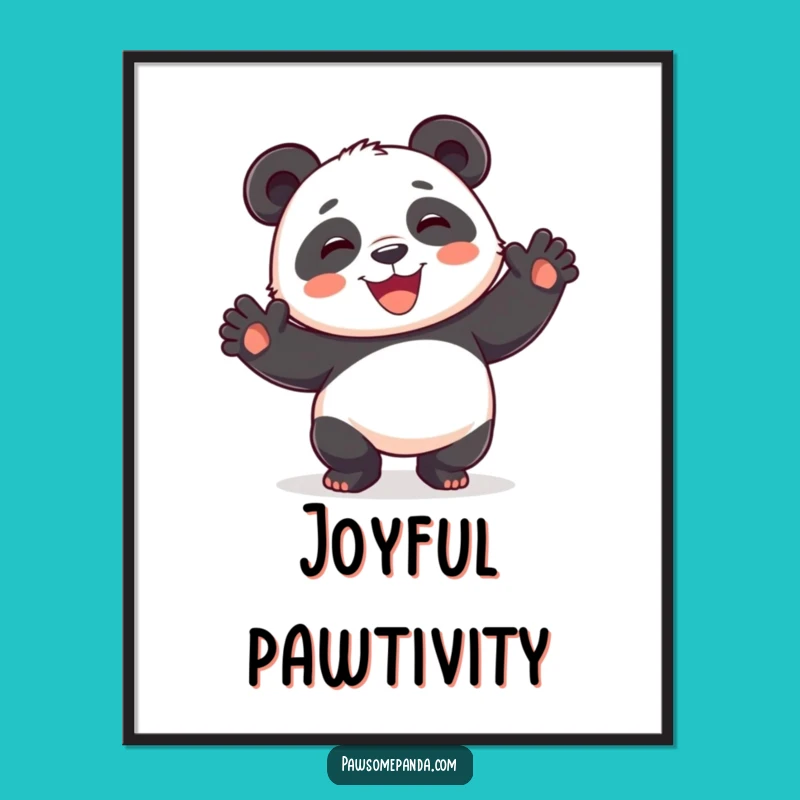 Funny Playful Panda Dance Poster - Bring Joyful Moves to Your Walls
