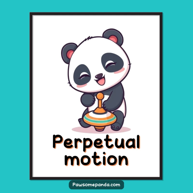 Funny Panda Balancing Poster: Hilarious Art for Playful Homes!