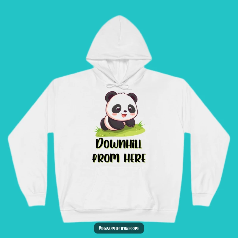 Cozy Funny Kawaii Panda Rolling Hill Hoodie - Warm Cute Panda Gift