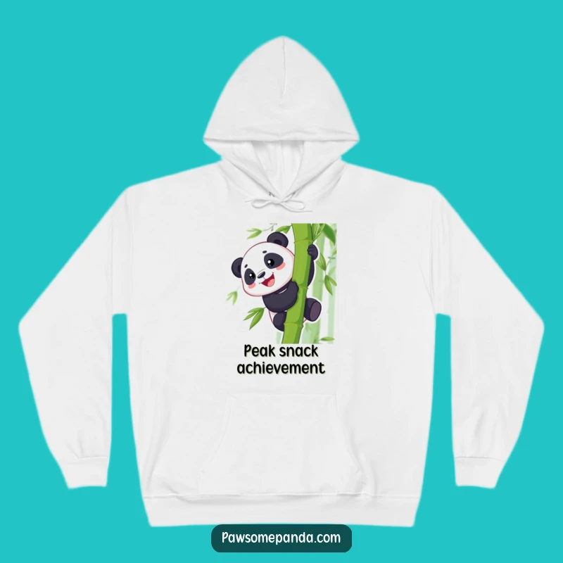 Funny Panda Bamboo Climb Hoodie: Cozy Grinningclimber's Hilarious Comfort Gear