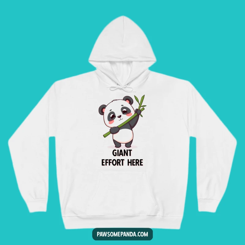 Funny Panda Bamboo Hoodie: Cozy Focused Panda Design, Ultimate Humorous Gift