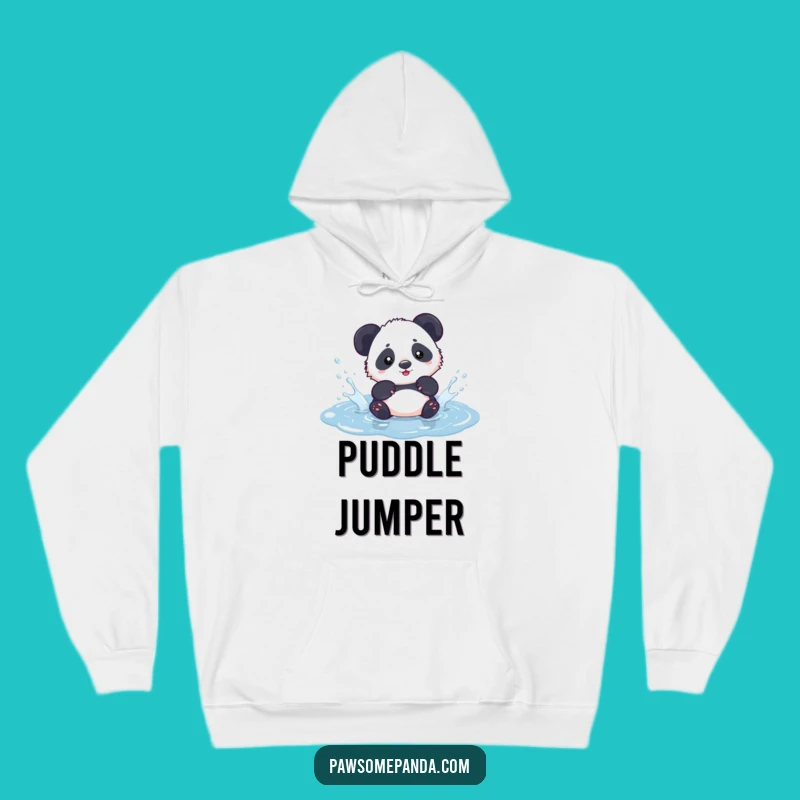 Cozy Funny Kawaii Panda Puddle Hoodie - Warm Cute Panda Gift