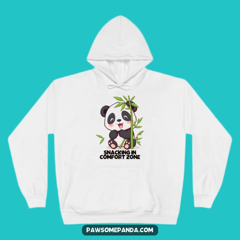 Funny Panda Bamboo Munching Hoodie: Cozy Happy Character for Comfort Gift