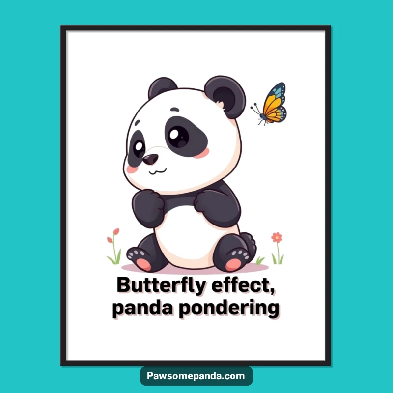 Free Printable Funny Panda Wall Art - Curious Head Tilt Downloadable Decor
