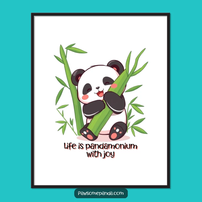 Free Printable Happy Panda Wall Art: Joyful Downloadable Cute Decor