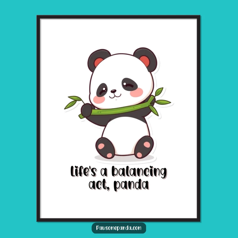 Free Printable Panda Balance Wall Art: Whimsical Downloadable Decor