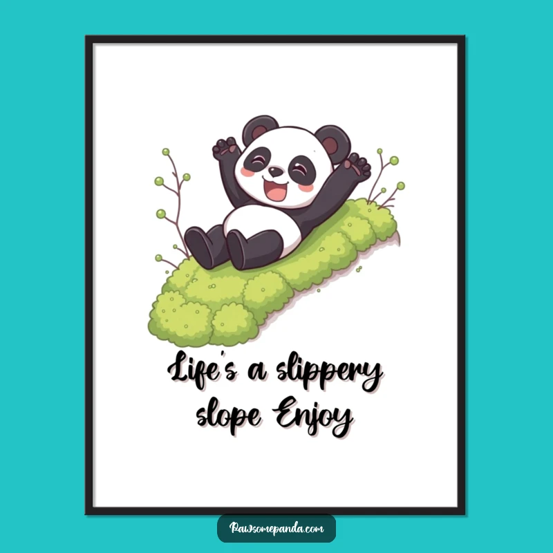 Free Printable Panda Wall Art: Hilarious Sliding Fun Downloadable Decor