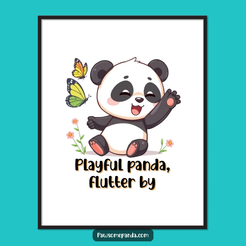 Free Printable Playful Panda Wall Art - Funny Downloadable Nature Decor