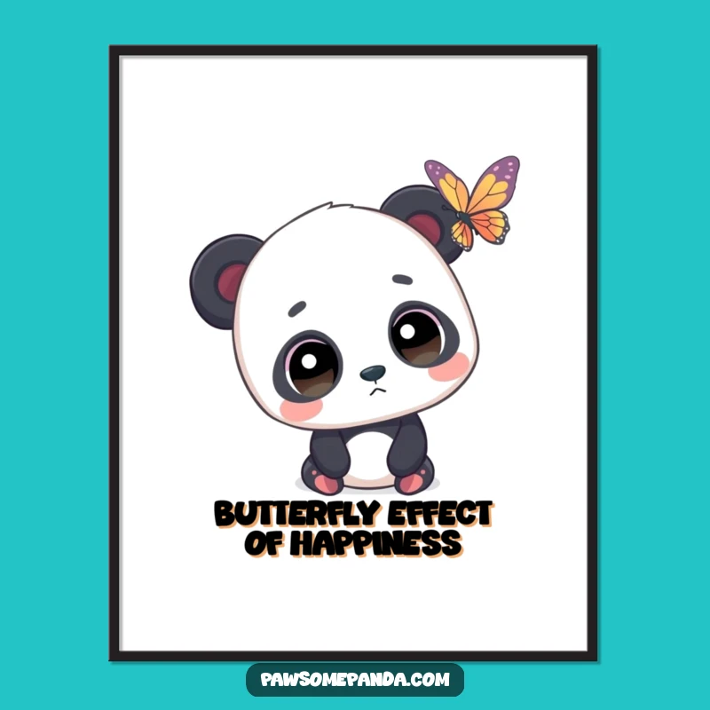Free Printable Wall Art: Panda & Butterfly Wonder, Enchanting Downloadable Decor for a Peaceful Home!