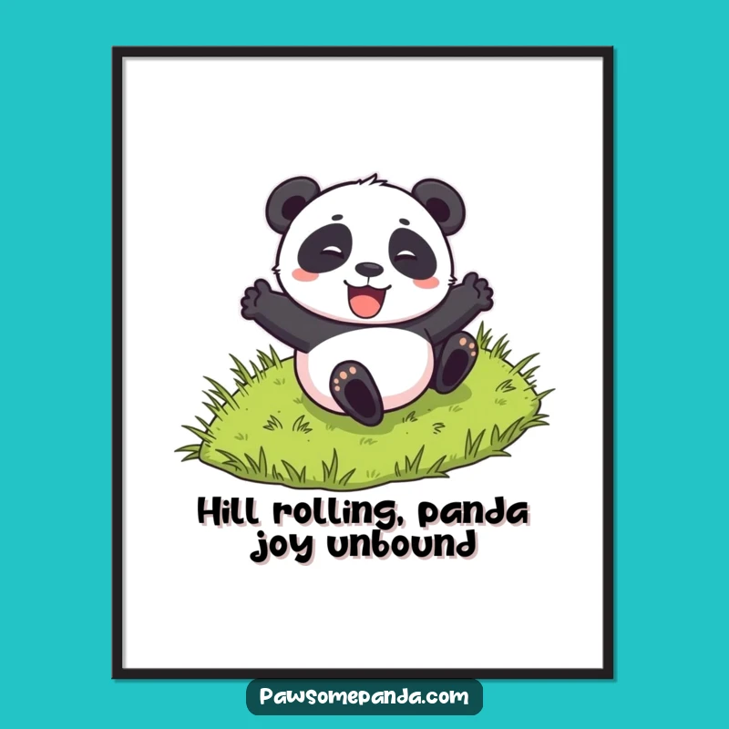 Funny Free Printable Wall Art: Rolling Panda Decor - Joyful Downloadable Art