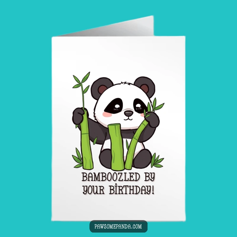 Free Printable Birthday Card: Panda Hiding - Funny & Mischievous Downloadable