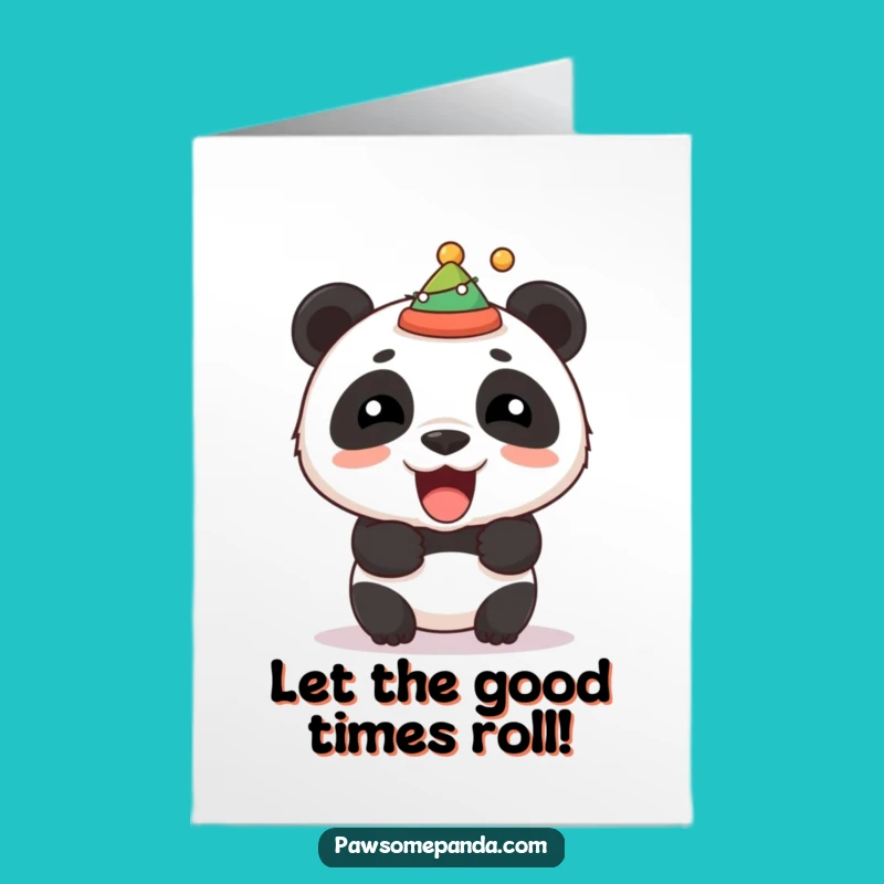 Free Printable Birthday Card: Roaring Panda Hat - Funny Downloadable Gift