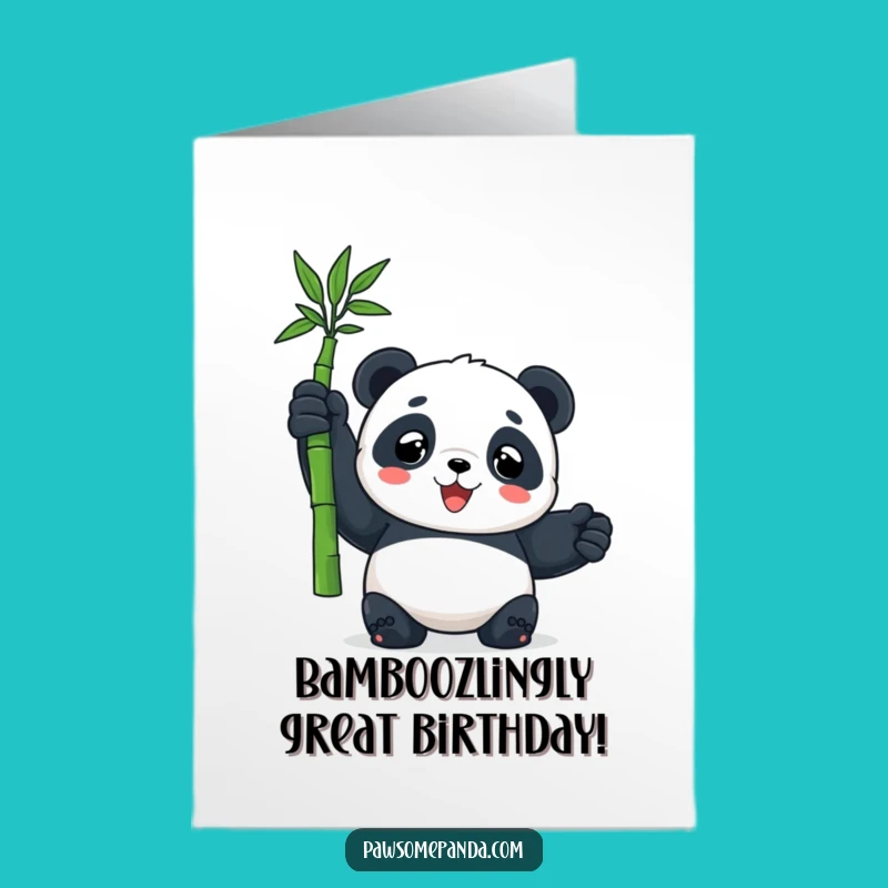 Free Printable Panda Birthday Card: Hilarious Bamboo Victory Downloadable Gift