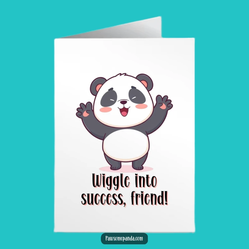 Free Printable Panda Congratulations Card - Silly Wiggle Dance Downloadable for Big Wins