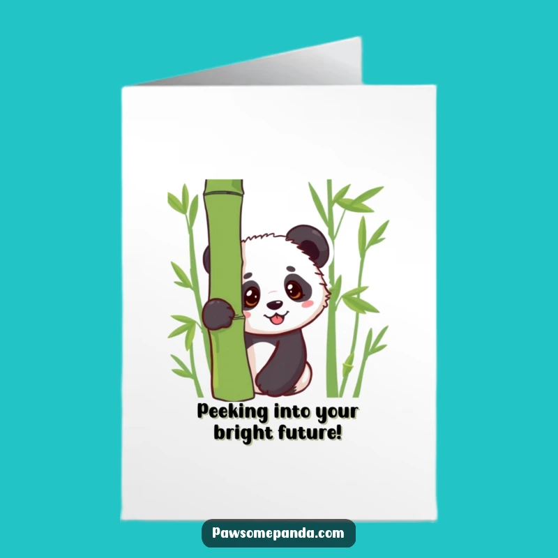 Free Printable Panda Cub Congrats Card - Peek-a-Boo Downloadable for Success