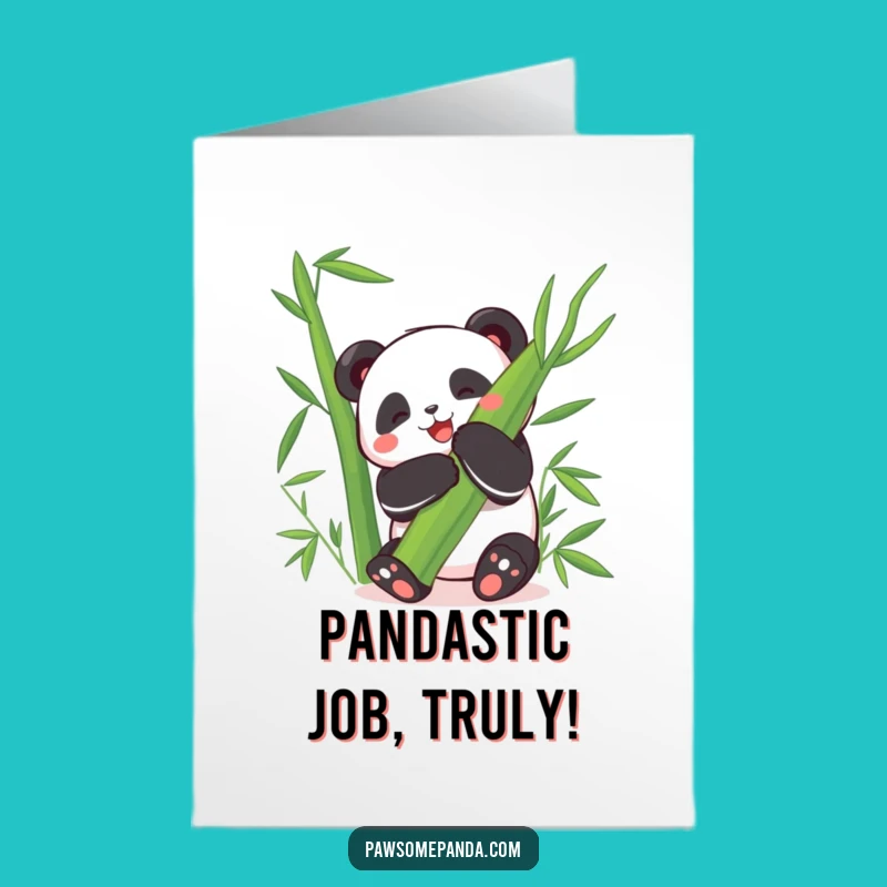 Free Printable Happy Panda Congratulations Card: Joyful Downloadable Celebration Gift