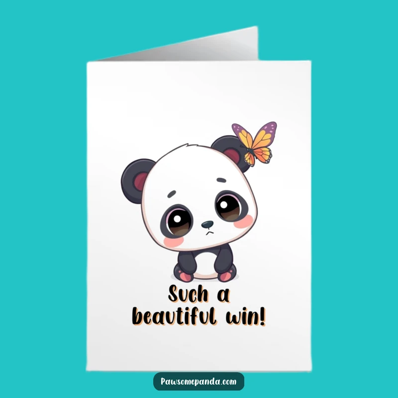 Free Printable Congrats Card: Wonderstruck Panda, Celebrate New Beginnings with a Downloadable Gift!