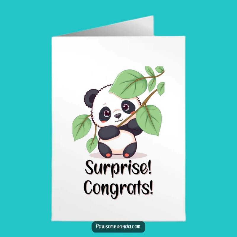 Free Printable Congratulations Card: Panda's Hidden Surprise - Downloadable Joy