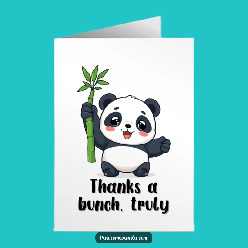 Free Printable Panda Thank You Card: Bamboo Appreciation Downloadable