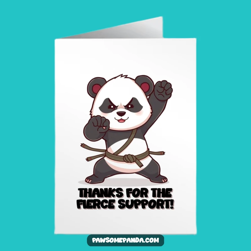 Free Printable Thank You Card: Panda Karate Chop, Show Gratitude with a Downloadable Gift!