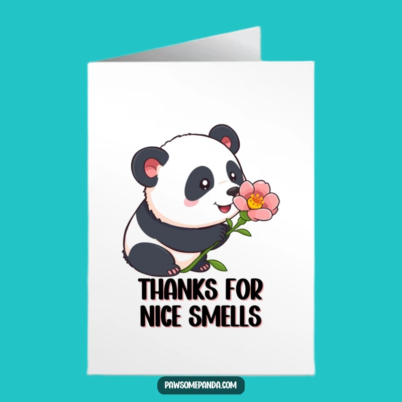 Free Printable Thank You Card: Panda Thanks Nature - Funny Downloadable