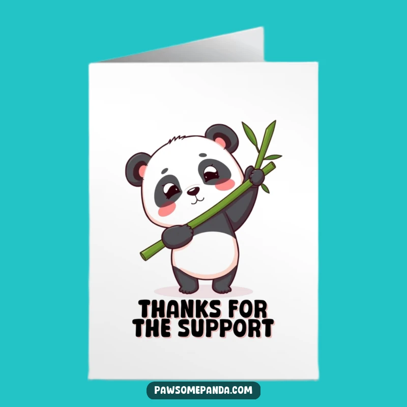 Free Printable Thank You Card: Panda's Bamboo Gratitude - Funny Downloadable