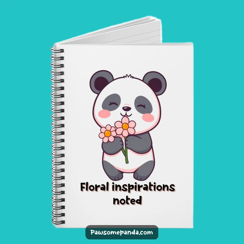 Funny Panda Flower Notebook: Jot Down Your Happy Thoughts