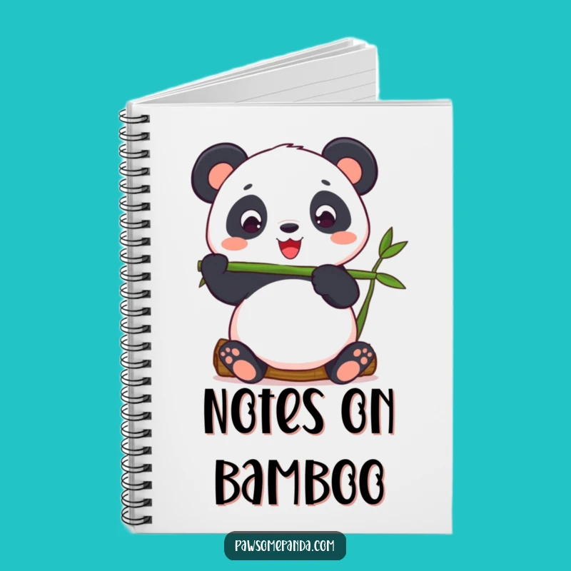 Funny Panda Balancing Bamboo Notebook - Journal Your Focused Thoughts!