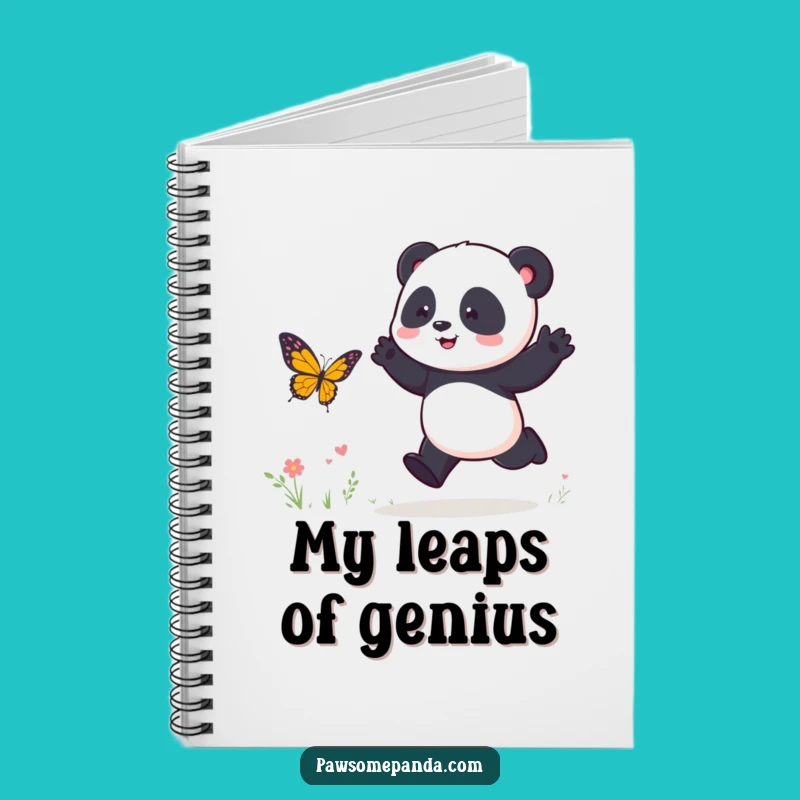 Funny Panda Butterfly Chase Notebook: Jot Down Fun, A Great Funny Gift!