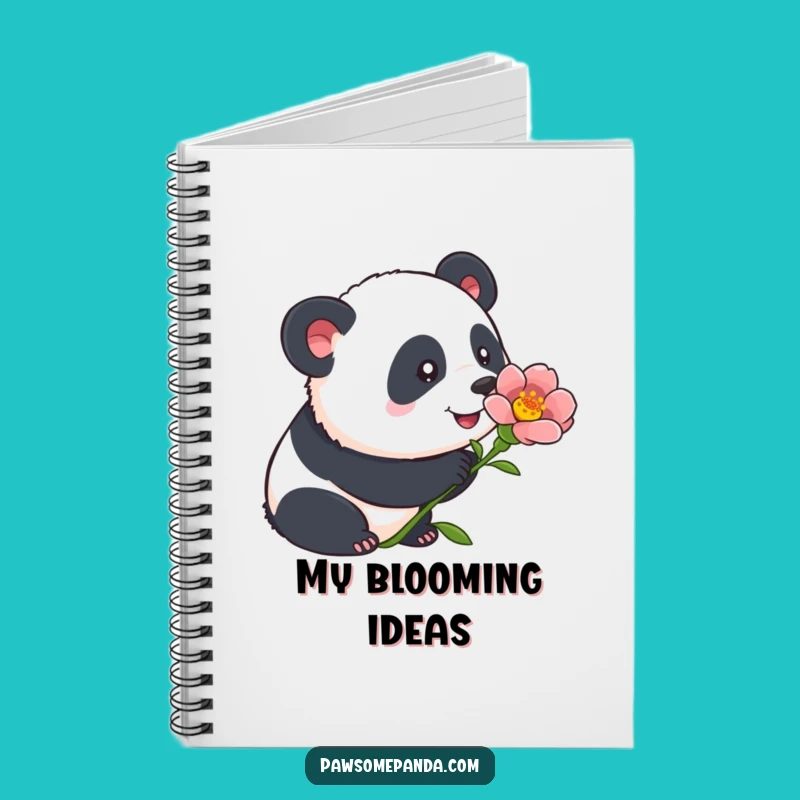 Funny Panda Flower Notebook: Journal with a Curious Panda, Humorous Gift