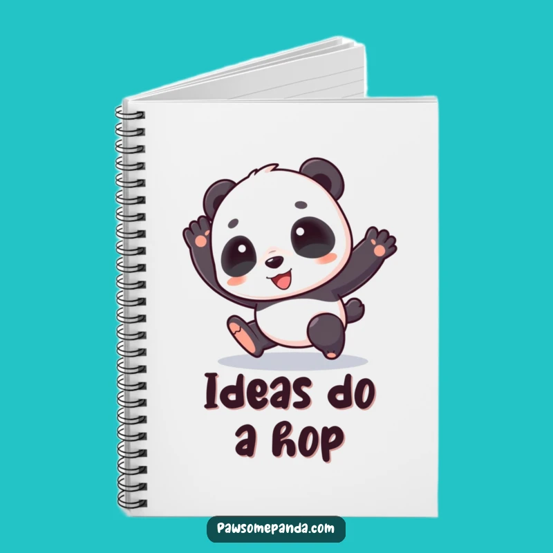 Funny Panda Hop Notebook: Cute Cartoon Journal for Ideas and Happy Thoughts Gift!