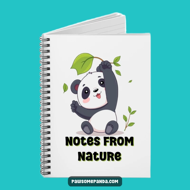 Funny Panda Notebook: Leaf Reaching Journal, Nature's Inspiration, Thoughtful Gift