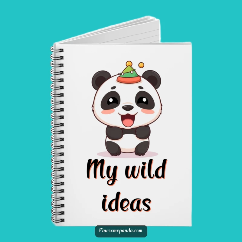 Funny Panda Roar Hat Notebook - Journal for Fun & Ideas