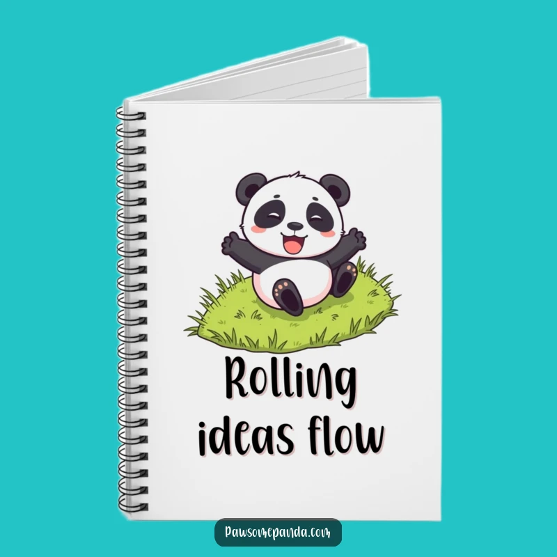Funny Rolling Panda Notebook: Jot Down Adventures with Hilarious Feline Charm