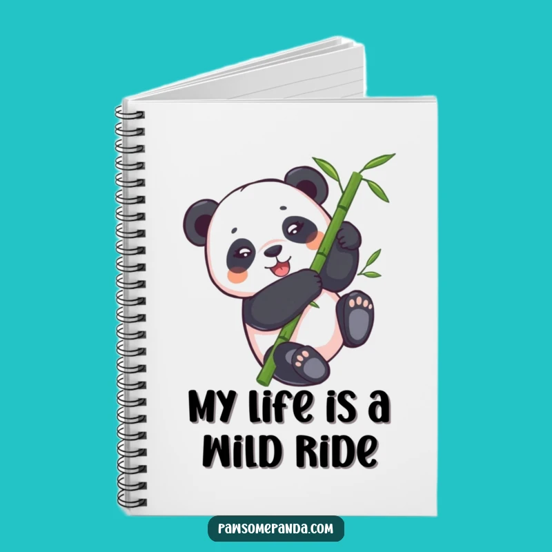 Funny Panda Bamboo Tumbling Notebook - Jot Down Ideas with Hilarious Style