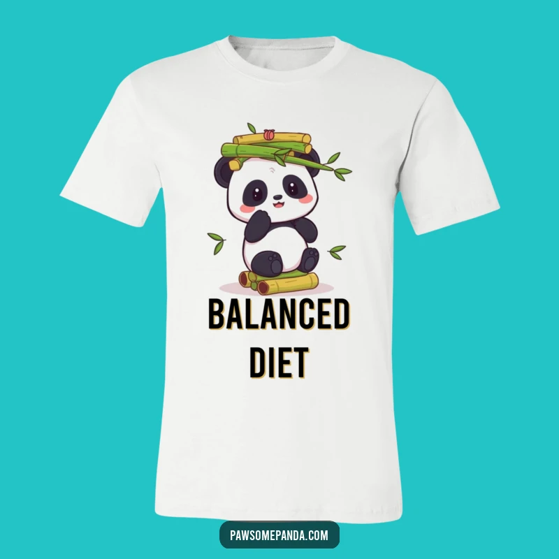 Funny Panda Bamboo Balancing T-Shirt: Stack Master Tee, Hilarious Gift