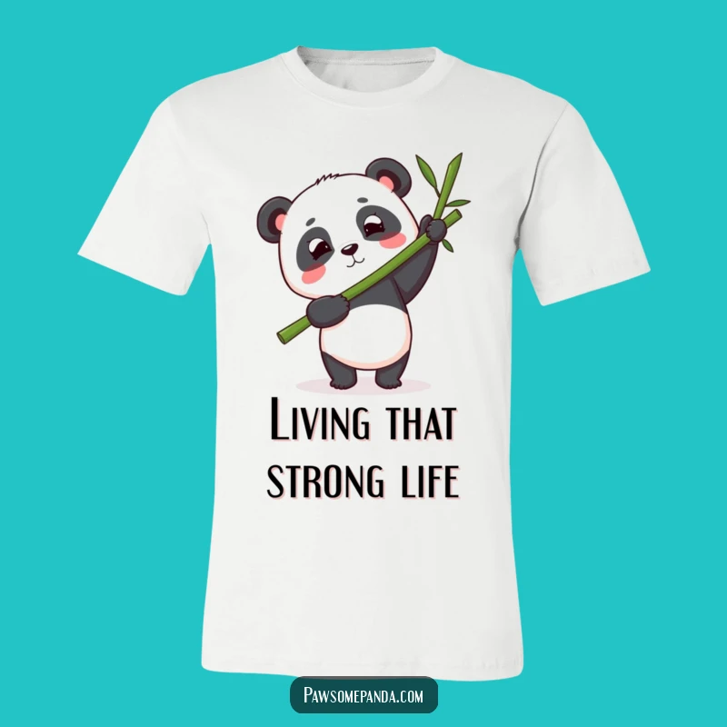 Funny Panda Bamboo T-Shirt: Focused Balance Graphic, Ideal Humorous Gift