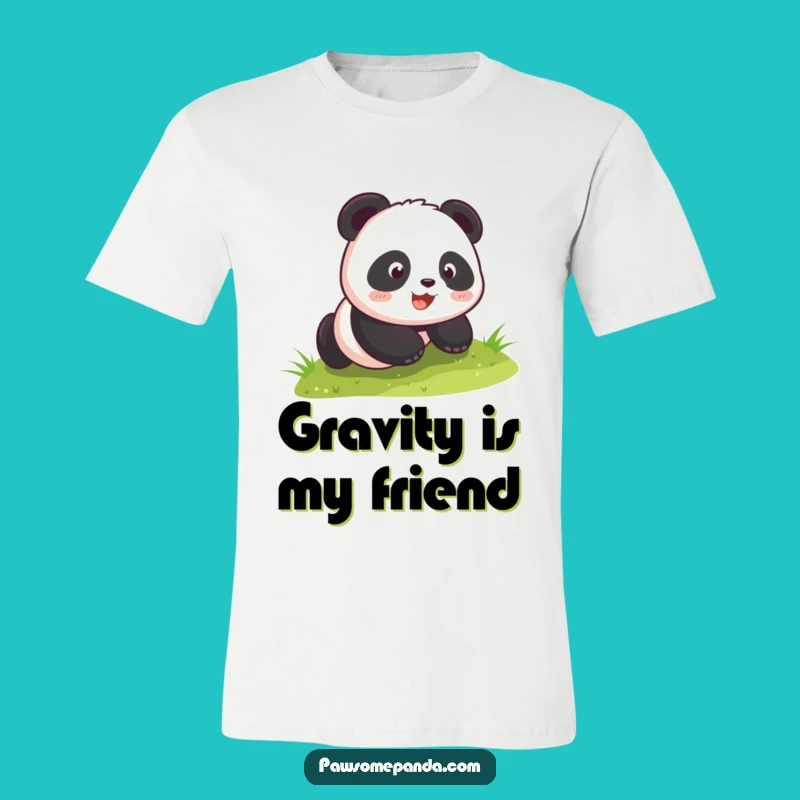 Funny Kawaii Panda Rolling Down Hill T-Shirt - Adorable Cute Panda Tee
