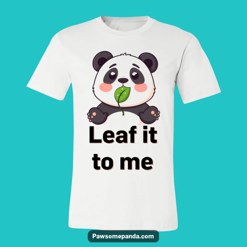 Funny Panda Leaf Nose T-Shirt - Comical Animal Tee Gift