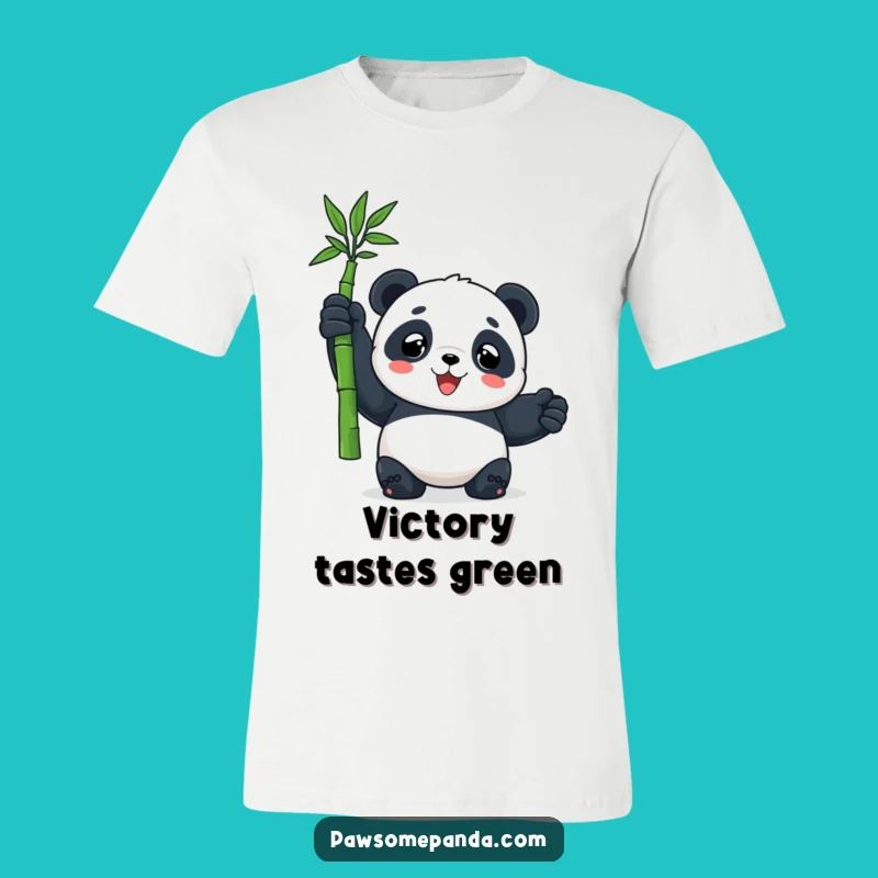 Funny Panda Triumph T-Shirt: Bamboo Victory Tee, Hilarious Panda Gift