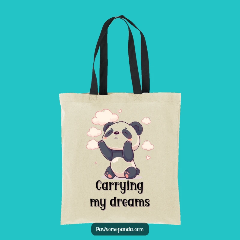 Funny Panda Cloud Tote Bag - Whimsical Carryall Gift