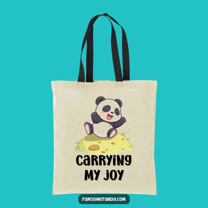 Funny Panda Rolling Hill Tote Bag - Carry Your Joy Hilariously!