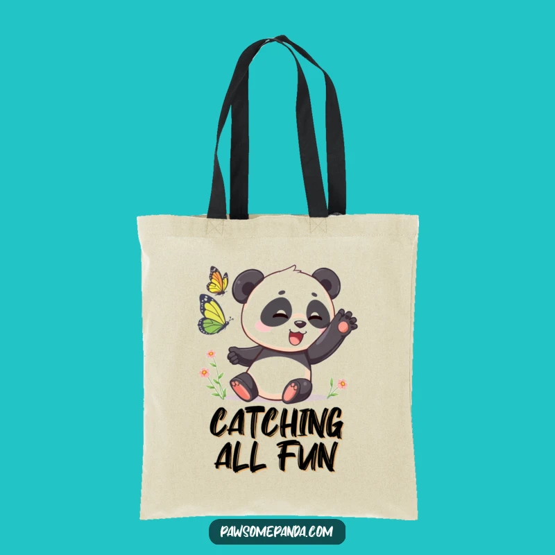 Funny Panda Butterfly Tote Bag: Carry Your Playfulness and Essentials with Style